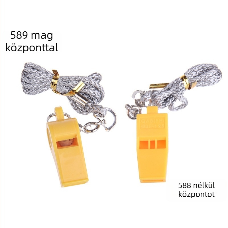 Pioneer 588/589 síp nyakpánttal – műanyag, játékvezetői síp kosárlabda, foci és röplabda számára