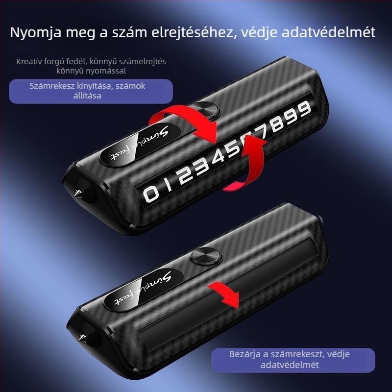 Rejtett típusú autó rendszámtartó, műanyagból, Cool Sleep márka, testreszabás nélküli, logónyomtatás nélkül