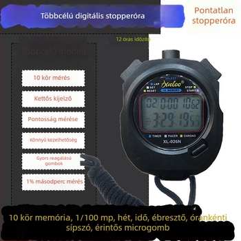 Elektronikus stopper XL-026N kettős soros kijelzővel, ABS ház, 82,3 g