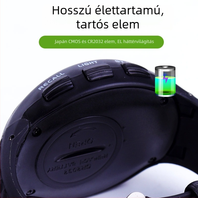 JUnSD/Junsda JS7171A elektronikus stopper/időmérő — kézben hordható futballóra, vízálló, szünet funkcióval, csúszásmentes