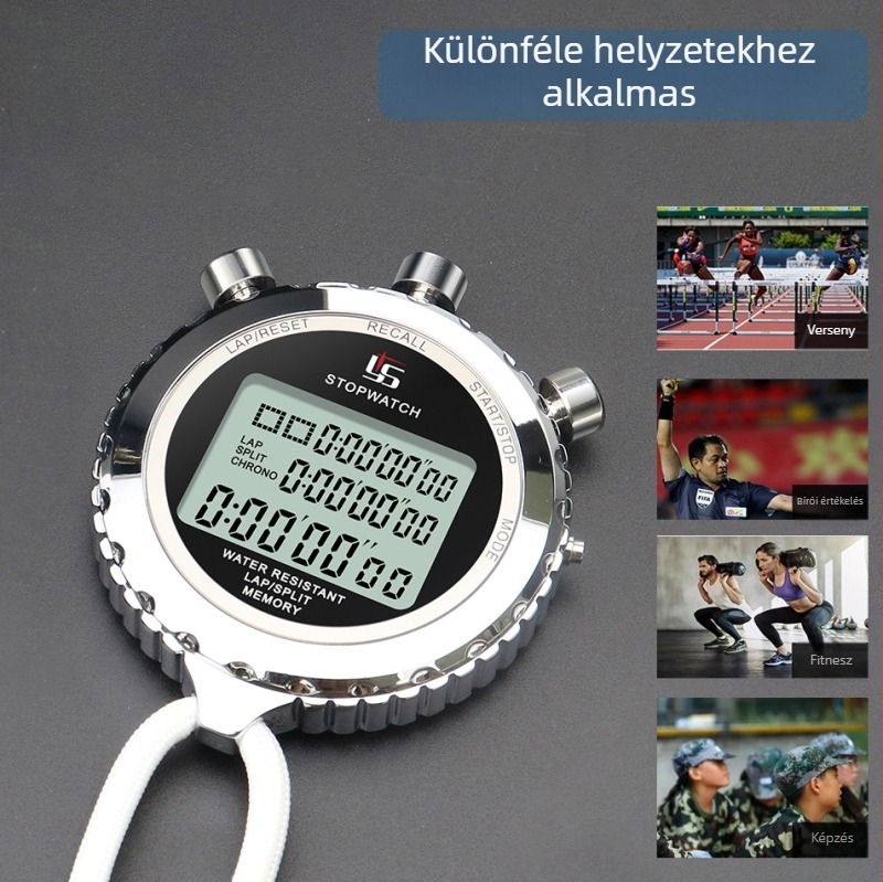 Mechanikus stopperóra PVC-testtel — nem vízálló, szünet nélküli, csúszásmentes dizájn