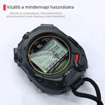 YS-810 elektronikus stopperóra sportos edzéshez és futáshoz, intervallum időmérés 10–100, játékvezető