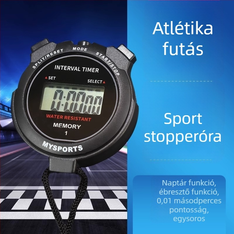 Elektronikus stopper sportos edzésekhez, futáshoz és pályaversenyekhez