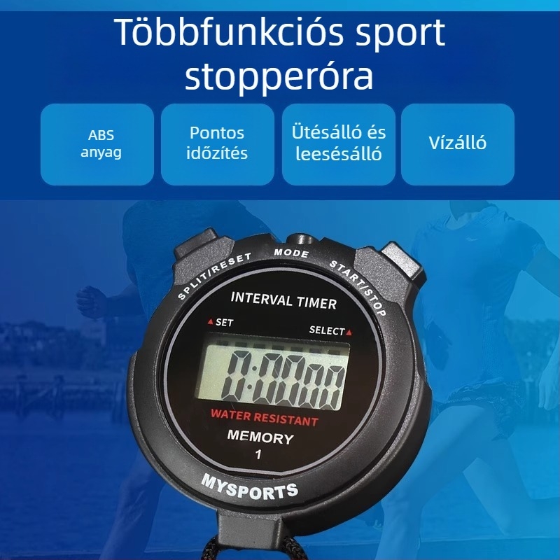 Elektronikus stopper sportos edzésekhez, futáshoz és pályaversenyekhez
