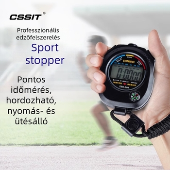 Többfunkciós digitális stopper sportidő méréséhez – diákoknak, testnevelőknek, bíróknak és edzőknek, atlétika és úszás