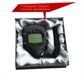 Többfunkciós elektronikus stopper/timer ABS testtel, szünet funkcióval, csúszásmentes felülettel, egysoros kijelző – Pursun