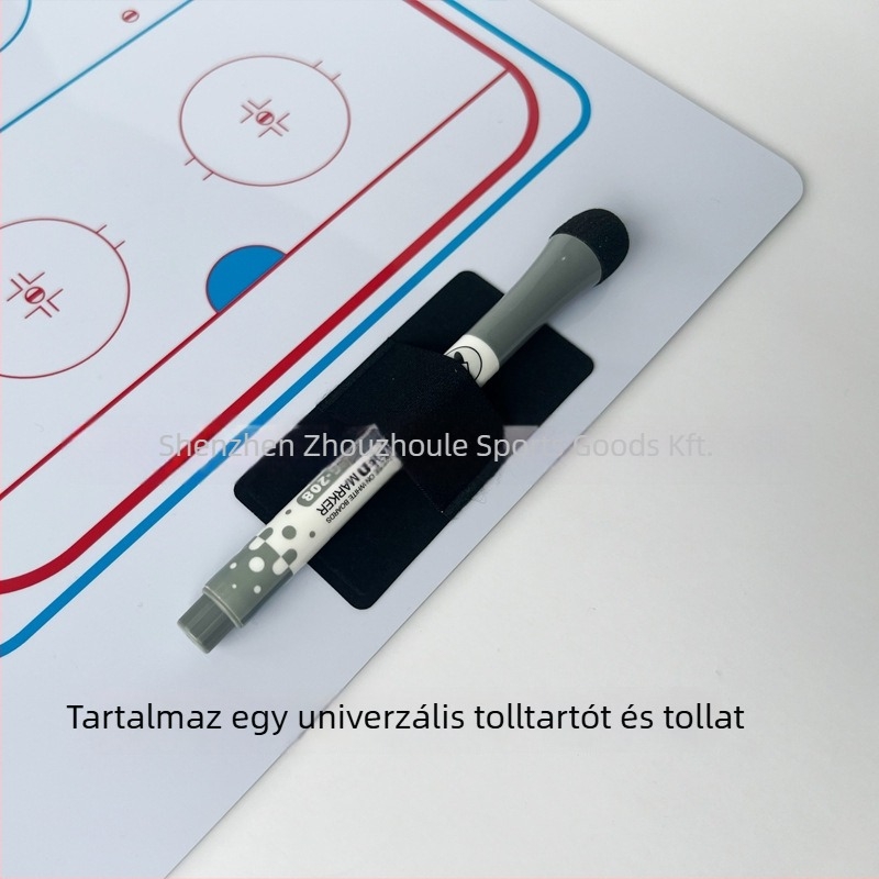 PVC taktikai tábla edzőknek — jégkorong, foci, kosárlabda, baseball és kézilabda; csomag 30 darab; Nyomtatott logó OK