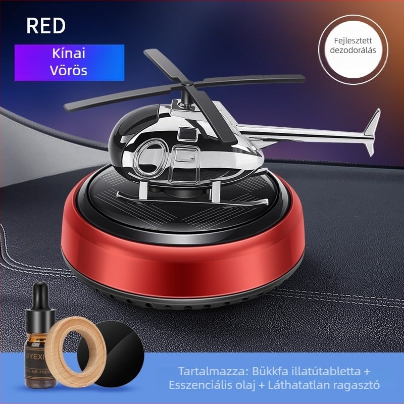 Floating Card Napelemes autó illat-diffúzor, helikopteres dizájn dekoratív elem