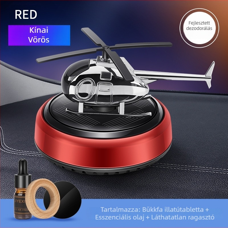 Floating Card Napelemes autó illat-diffúzor, helikopteres dizájn dekoratív elem