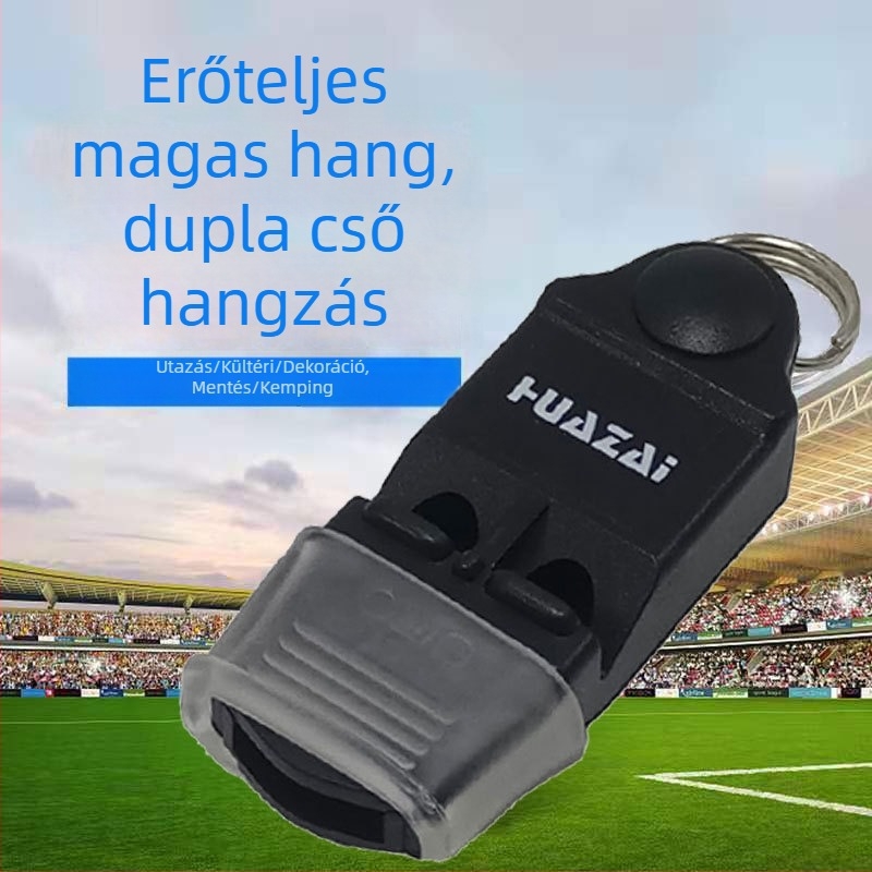 Hua Zai H-008 játékvezető síp, ABS műanyag, logó nyomtatva