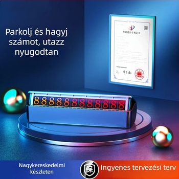Ideiglenes parkolási szám tábla, alumíniumötvözet és ABS anyagból, ragasztós telepítés, modell Hide parking sign, logó nyomtatás elérhető