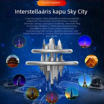 Sky City autóillatosító napelemes aromaterápiás dísz a középkonzolhoz