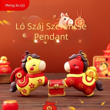 Kulcstartó Zodiákus Lóév – Újévi Stílus, Anyag: Puha Ragasztó