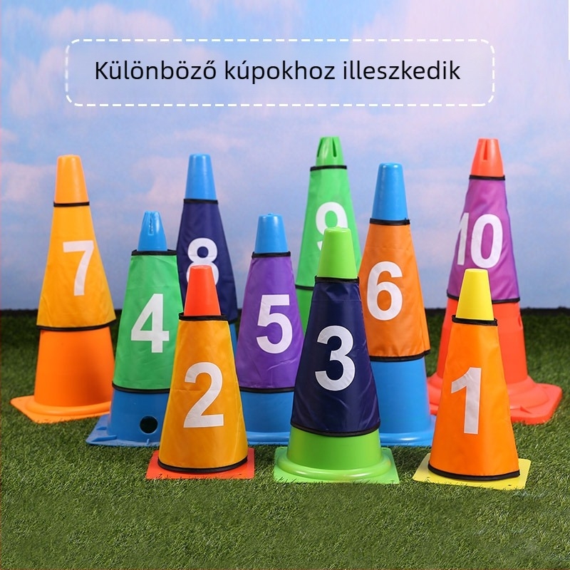 Logó vödör védőfedél futball-edzésekhez, számkészletet tartalmazó, kompatibilis több modellhez, szórakoztató edzőeszköz