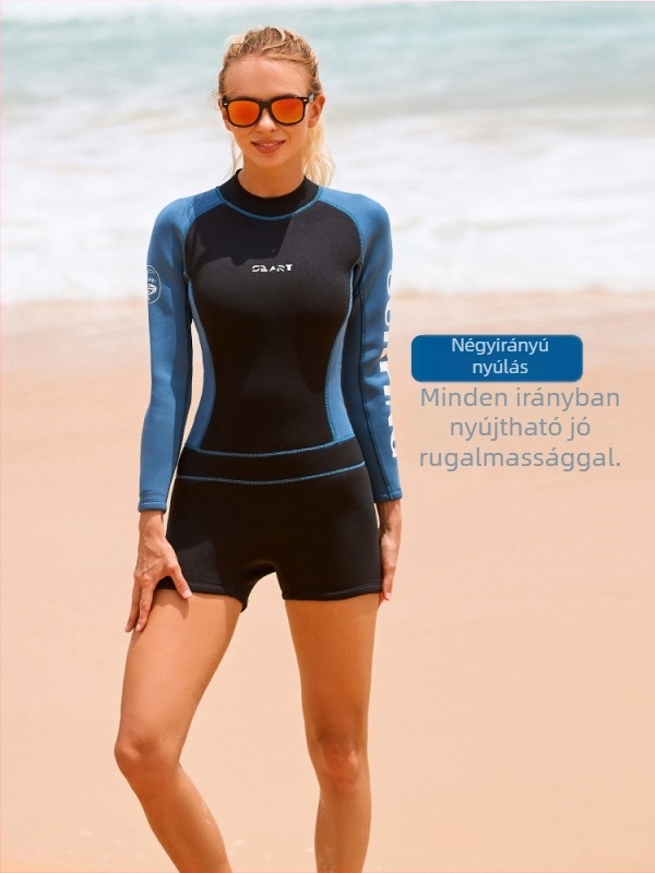 Női Sbart neoprenes hosszú ujjú búvárruha, 90% neopren + 10% nylon, melegen tart, merüléshez