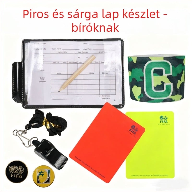 Futball játékvezető kártya készlet — testreszabható, PE anyag, alkalmas futballra, kosárlabdára és röplabdára