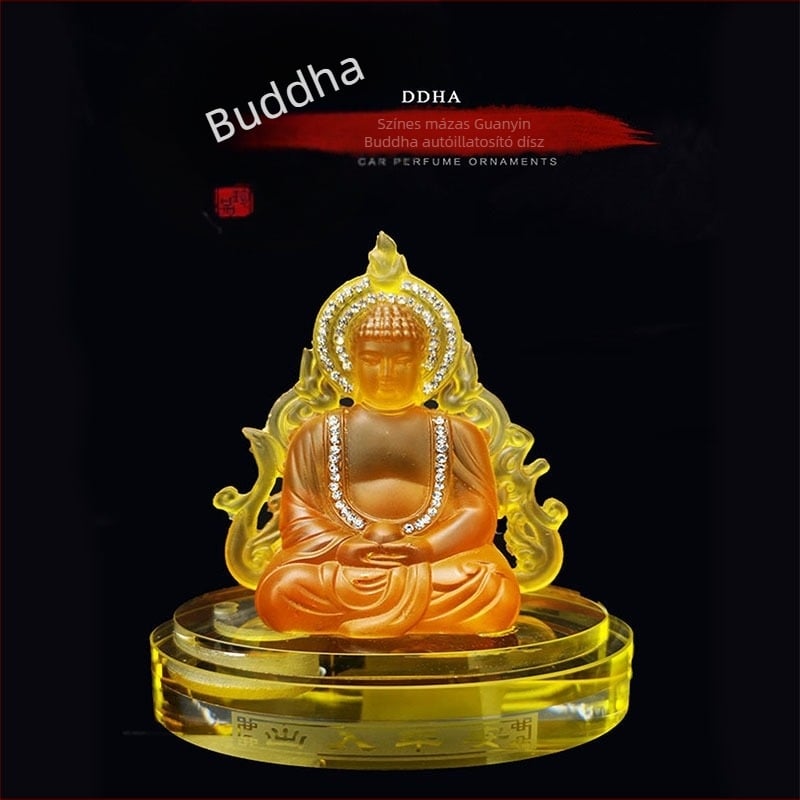 Gyantából készült Buddha autódísz dekorációhoz és illatosításhoz