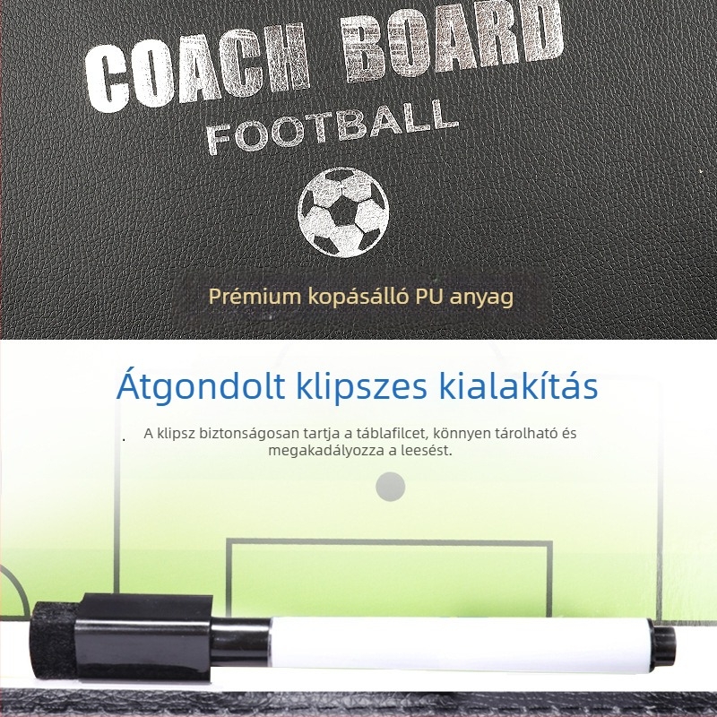 Kétoldalas mágneses futball-taktikai tábla játékvezetők és edzők számára
