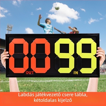 Futball helyettesítő kártya, kétoldalas, Liming, PP anyag, testreszabható logó (Liming, PP anyag, futball, kétoldalas, testreszabható logó)