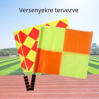 Atlétikai versenyek startjelző zászló - Rozsdamentes acél rúd, textil zászló, fogantyú szivacs, Modell 5567, Testreszabható magáncímke