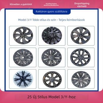 Tesla Model Y/3 kerékagyfedél – műanyag, testreszabható, kompatibil Model Y/3, származás Guangzhou