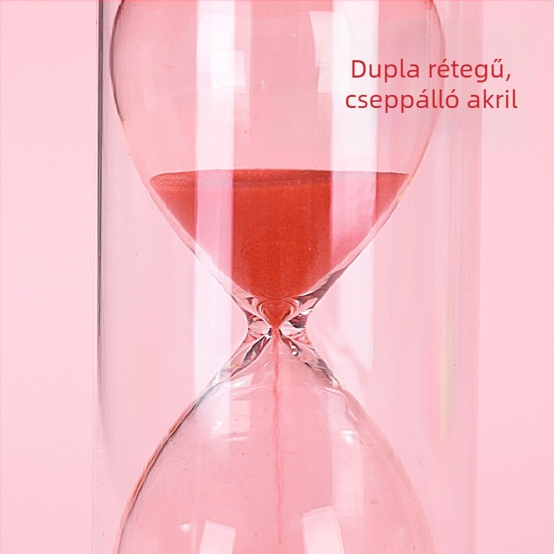 Hexagonális homokórás időmérő készlet – 10/30 perc, kézzel készült, mindennapi üveg, letisztult modern stílus