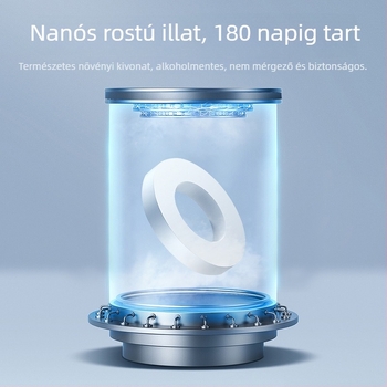 CHEGES napelemes autó aromaterápiás diffúzor forgó mechanizmussal, Freesia illat, kevesebb mint 5 ml, párolgási idő több mint 90 nap