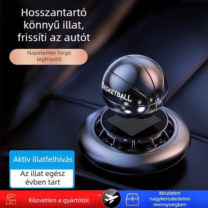 CHEGES napelemes autó aromaterápiás diffúzor forgó mechanizmussal, Freesia illat, kevesebb mint 5 ml, párolgási idő több mint 90 nap