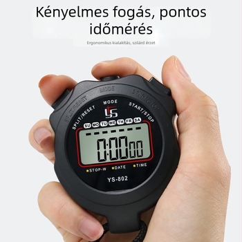Yisheng Elektronikus stopper-időmérő – vízálló, szünet funkcióval, csúszásmentes ABS ház, egysoros kijelző