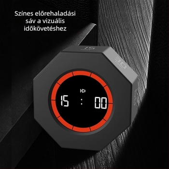 Nyolcszögletű elektronikus időzítő gravitációs érzékelővel gyerekeknek, visszaszámlálás emlékeztető, numerikus kijelző, akkumulátoros működés