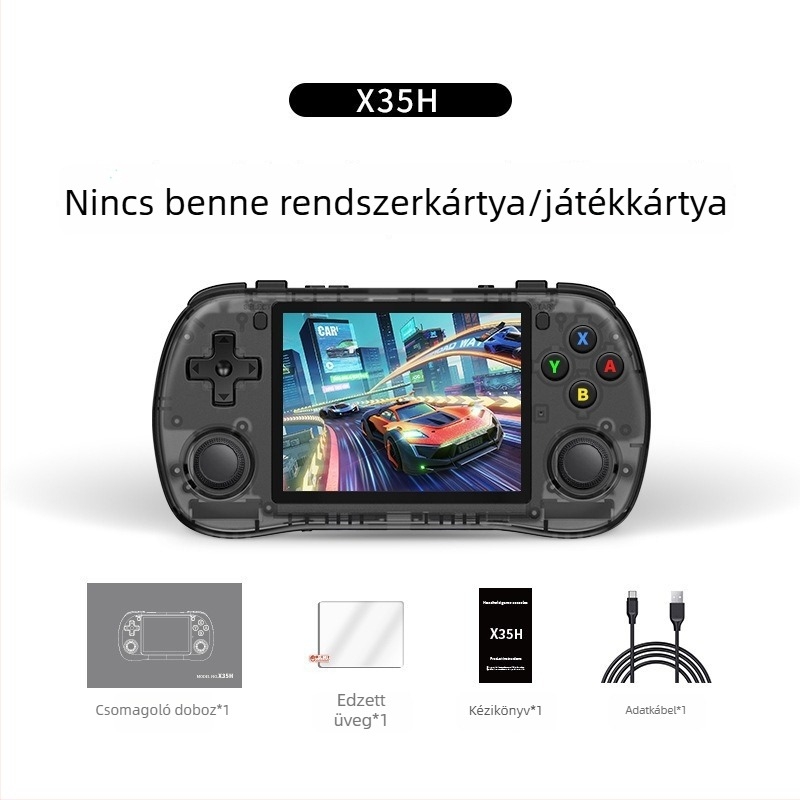 Powkiddy X35H hordozható retro játékkonzol vízszintes kijelzővel, nyílt forráskódú kézi eszköz GBA joystickkal