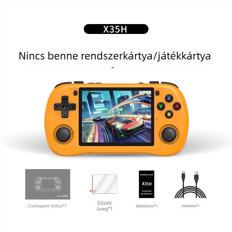 Powkiddy X35H hordozható retro játékkonzol vízszintes kijelzővel, nyílt forráskódú kézi eszköz GBA joystickkal