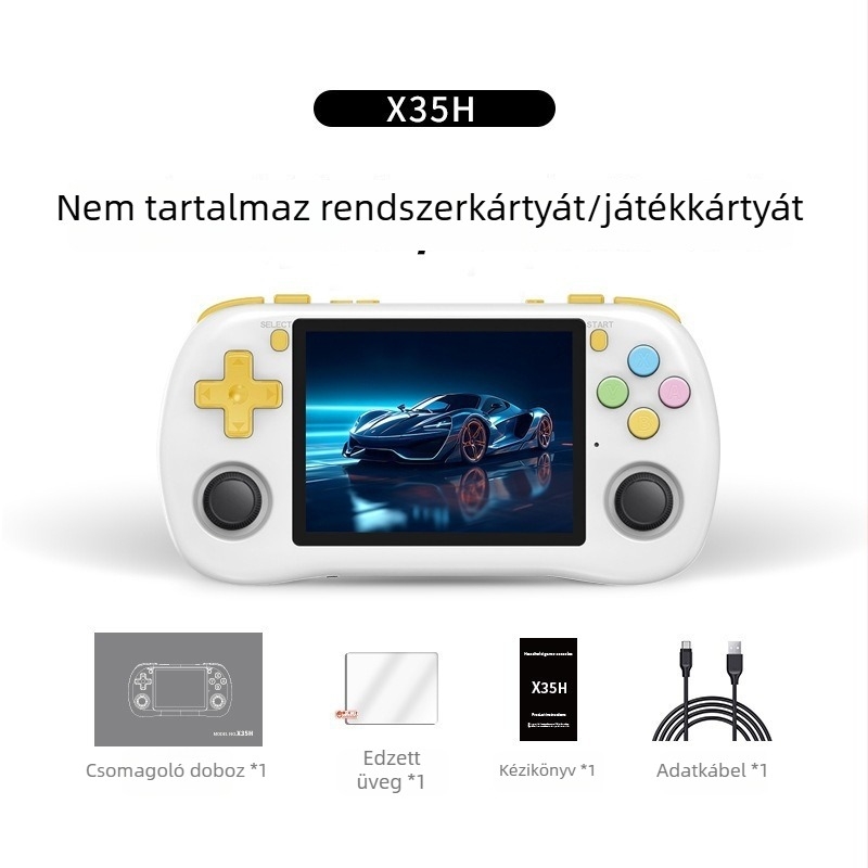 Powkiddy X35H hordozható retro játékkonzol vízszintes kijelzővel, nyílt forráskódú kézi eszköz GBA joystickkal