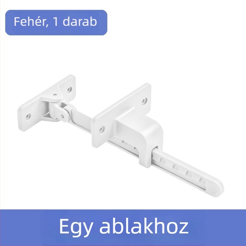 Csuklós ablakhoz tervezett korlátozó zár, modell 20201202, anyag: Egyéb, testreszabás: Nincs, alkalmas más ablakokra