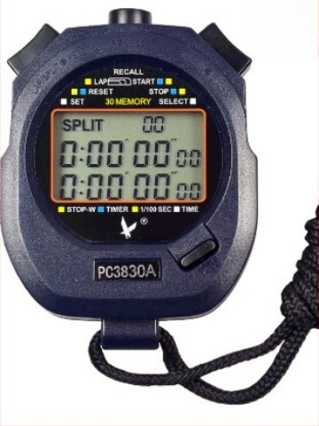 Elektronikus stopper szünet funkcióval, vízálló ABS ház, 60 g, futás és atlétika számára
