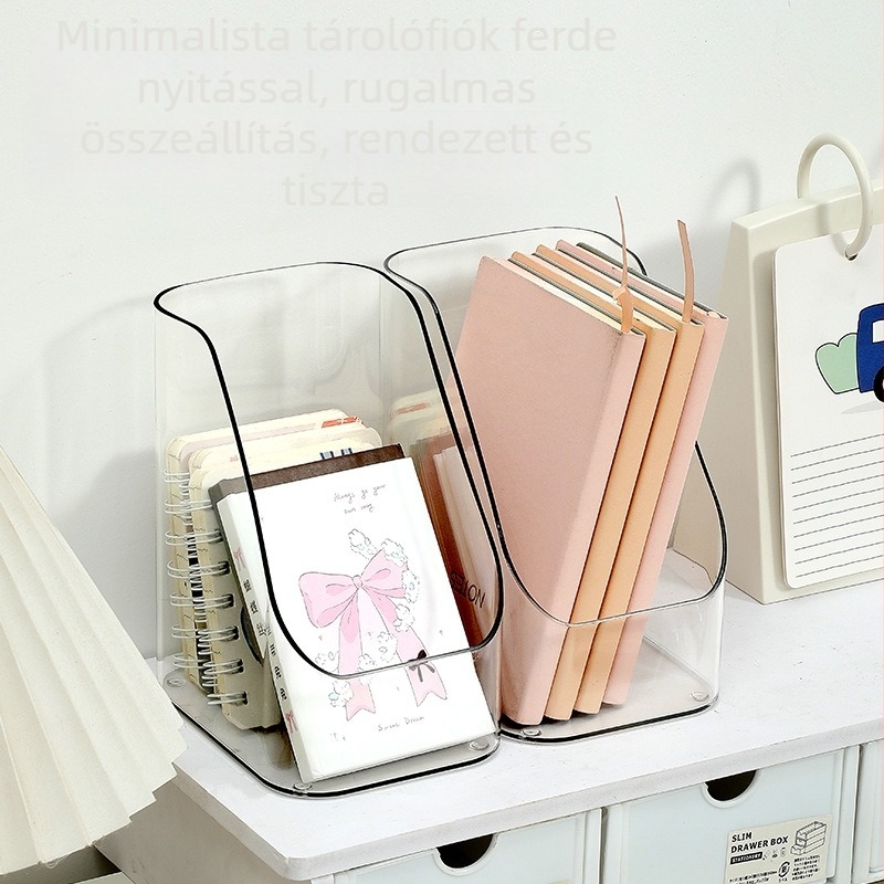 Kozmetikai tároló doboz falra szerelhető és asztali használatra, PP anyag, többfunkciós, modern minimalist dizájn, fürdőszobába és hálószobába alkalmas