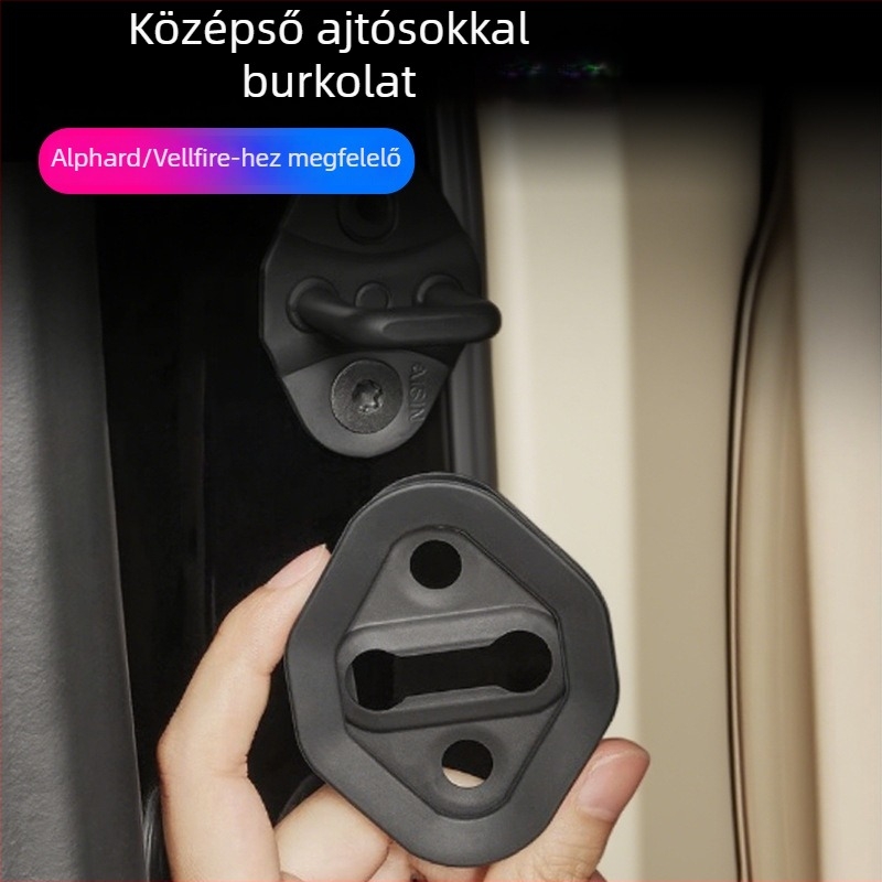 Szilikon ajtózárfedél Toyota Alphard 30 Series-hez — középső ajtó buffer gumis gyűrű, belső módosítás, márka Happy Fire