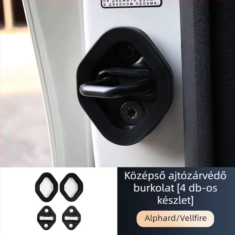 Szilikon ajtózárfedél Toyota Alphard 30 Series-hez — középső ajtó buffer gumis gyűrű, belső módosítás, márka Happy Fire