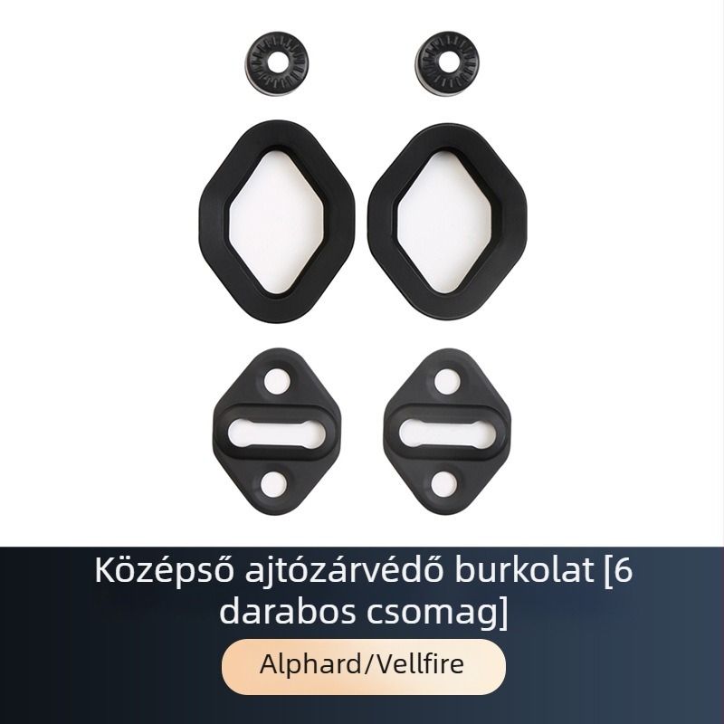 Szilikon ajtózárfedél Toyota Alphard 30 Series-hez — középső ajtó buffer gumis gyűrű, belső módosítás, márka Happy Fire