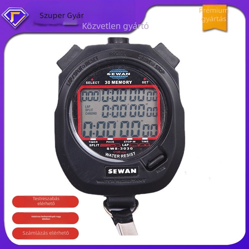 Thunder Win Card elektronikus időmérő pausz funkcióval, akril ház, nem vízálló, logó nyomtatása lehetséges