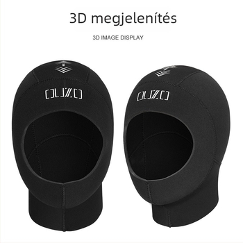 OUZO 5mm neoprén búvársapka férfiak és nők számára, CR szuper rugalmas, vastagított, meleg és hideg elleni védelem, úszófejfedő