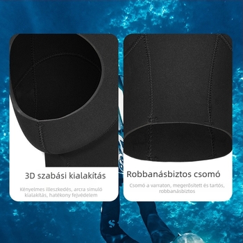 OUZO 5mm neoprén búvársapka férfiak és nők számára, CR szuper rugalmas, vastagított, meleg és hideg elleni védelem, úszófejfedő