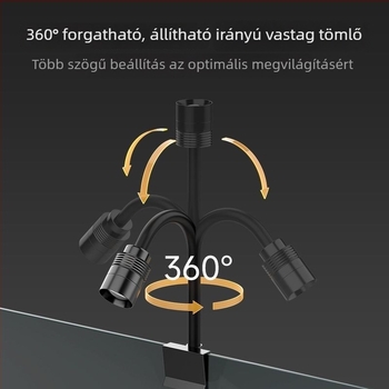 Mini akvárium LED spotlámpa, zoomolható, 3W, PC, 0104-H spotlámpa, 200 g