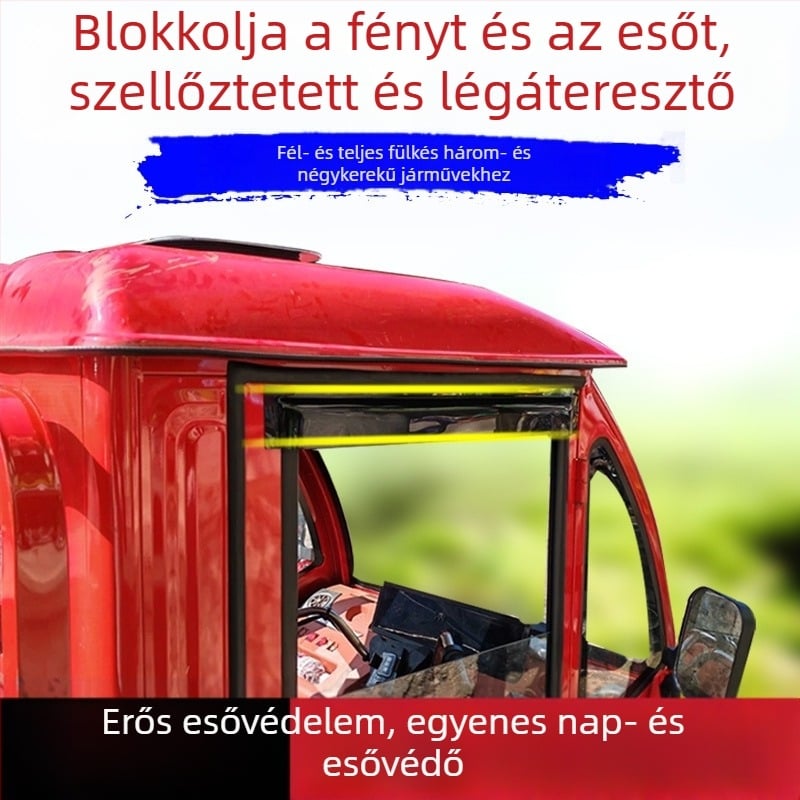 Eső- és napvédő sátor kisautókhoz, elektromos triciklikhez és négykerekű járművekhez – egyenes típusú védőfedél