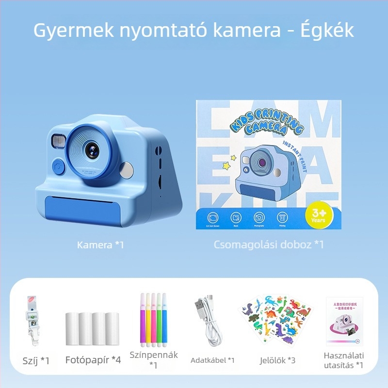 CP01 Gyerekek Nyomtató Kamerája – 2,4 hüvelykes LCD, 48MP, TF-kártya, ABS ház