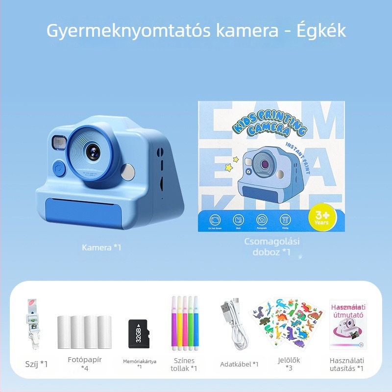 CP01 Gyerekek Nyomtató Kamerája – 2,4 hüvelykes LCD, 48MP, TF-kártya, ABS ház
