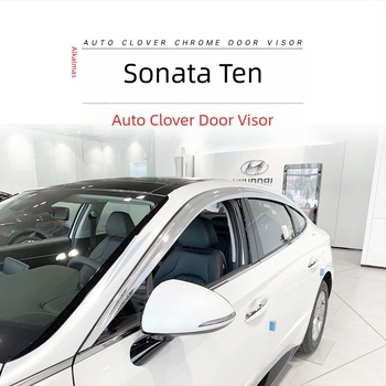 Auto Clover / Oakesford Sonata 9–11 generációs esővédők, elektroplattált bevonatú, ABS, ragasztóval történő telepítés, 6 darabos készlet