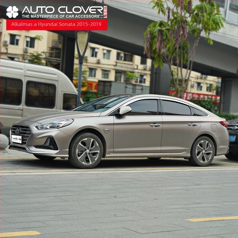 Auto Clover / Oakesford Sonata 9–11 generációs esővédők, elektroplattált bevonatú, ABS, ragasztóval történő telepítés, 6 darabos készlet