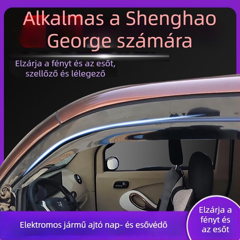 PU anyagú esővédő ablak elektromos négykerekű járműhöz – esővédő az ablakra; nincs testreszabás