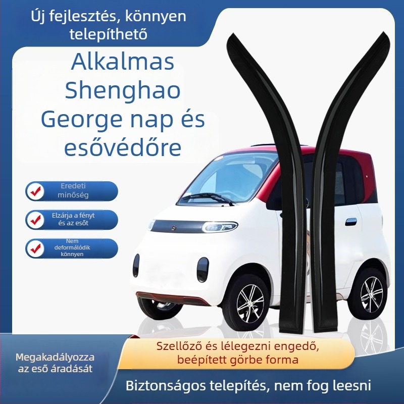 PU anyagú esővédő ablak elektromos négykerekű járműhöz – esővédő az ablakra; nincs testreszabás